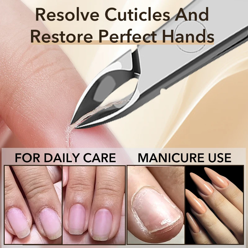 1 個キューティクルニッパーネイルキューティクルカッターステンレス鋼キューティクルトリマー鋭い刃のキューティクルクリッパーマニキュアツール付き