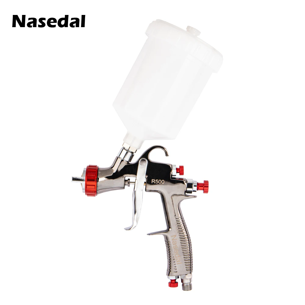 Pistola de Pintura de Carro com Aerógrafo R500 Lvlp. Pistola Pulverizadora 600cc de Alta Qualidade de 13 mm