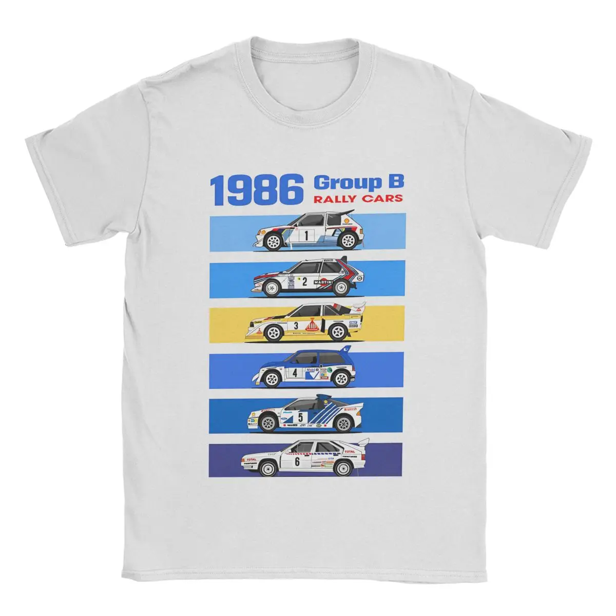 Men Women 1986 Rally Group B Race Shirts Pure Cotton New Arrival T Shirts Rallying Car Racing Lover Top Tee Clothes