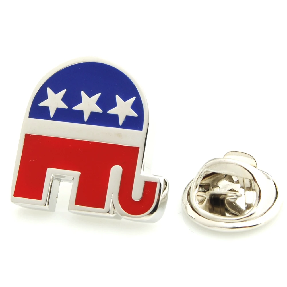 YHLP-1342 Fashion Novelty US Dollar, American Flag, Republican Party Lapel Pins, Badges