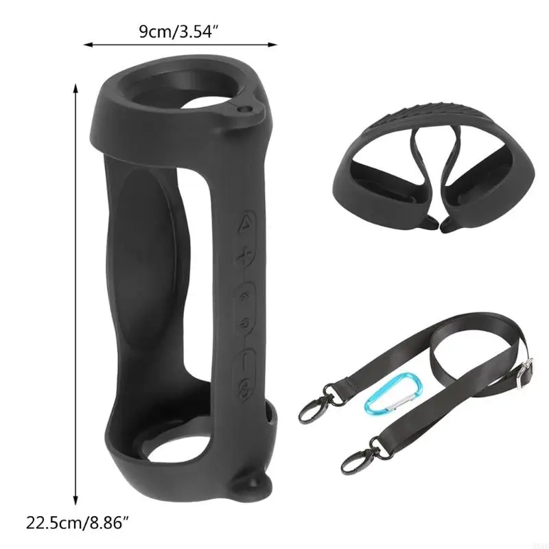 غطاء سيليكون واقعي مع منظمي Carabiner لـ JBLCharge5 HX5E