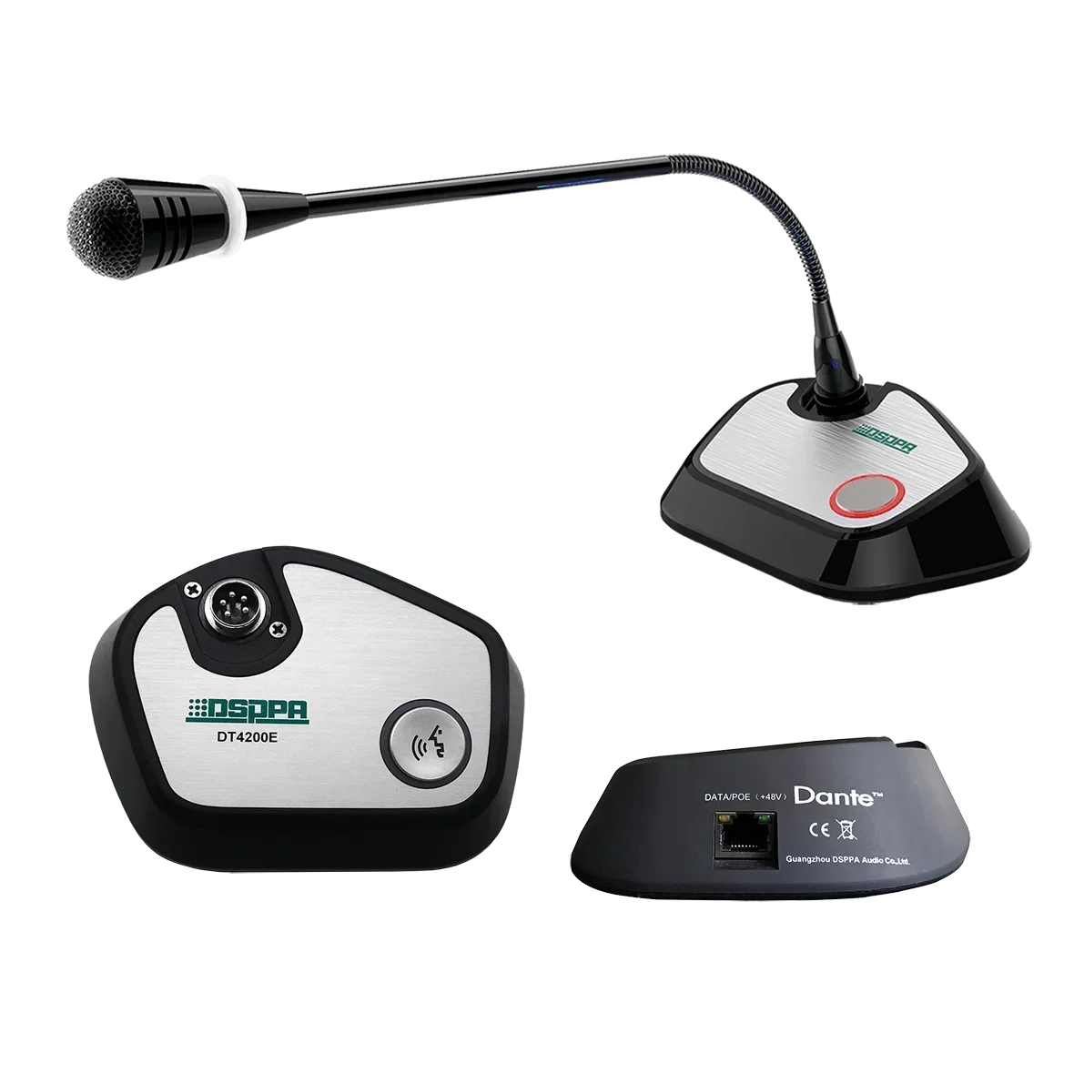 5 pins Dante Network Output Commercial Audio Desktop Conferencing Chairman Mic Dante Gooseneck Microphone