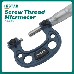 INSTAR Screw Thread Micrometer With 10PCS Anvils 0-25mm Outside Micrometer