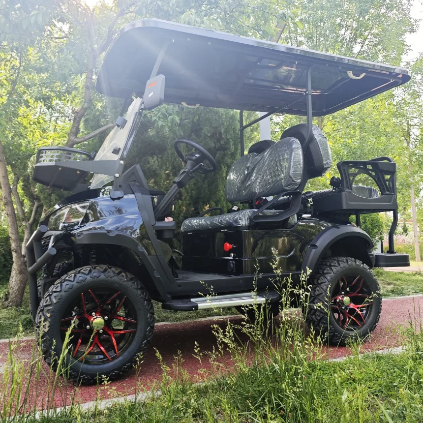 CE Approved Electric 6 Seater Golf Cart With 14-Inch Off-Road Tires 72V Lithium Battery 4000W/5000W AC System Electric Golf Cart