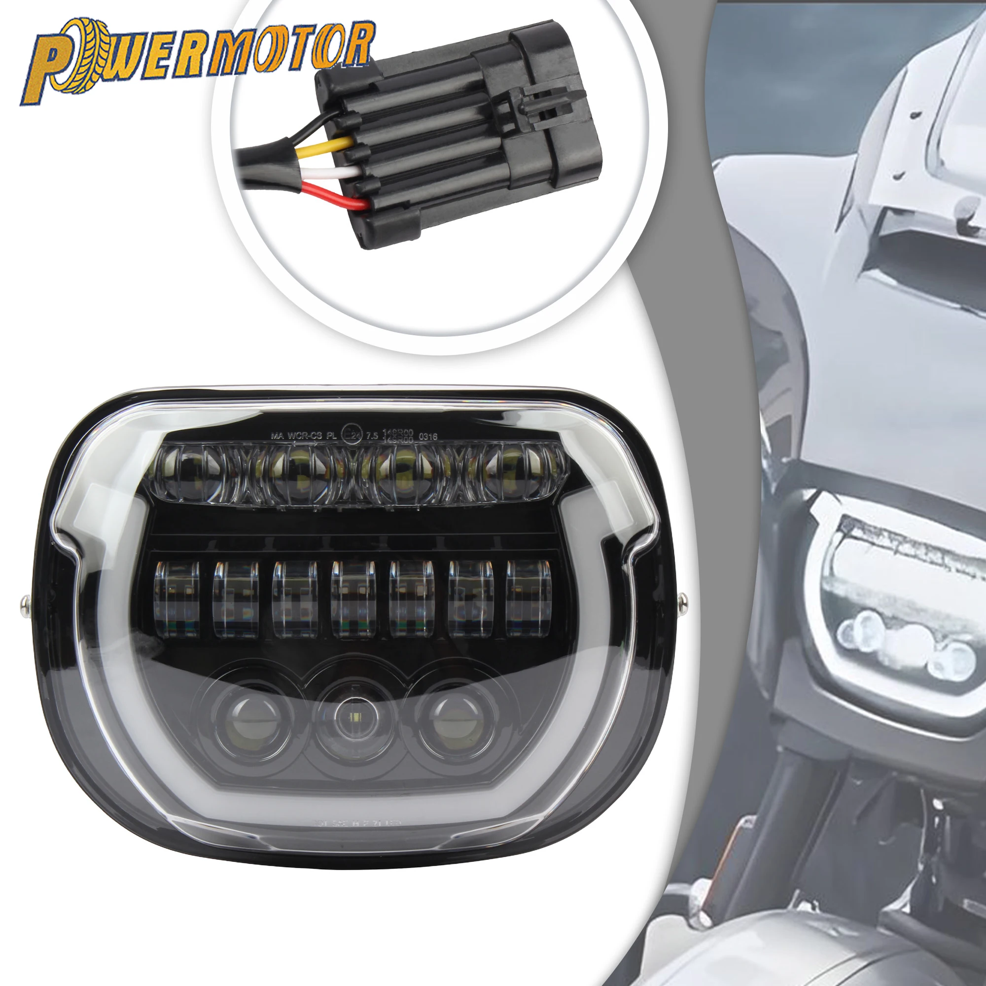 

For Harley Touring Street Glide Motorcycle LED High/Low Beam DRL Headlight CVO/SE FLHXSE FLHX/I Ultra FLHXU Replacement Parts