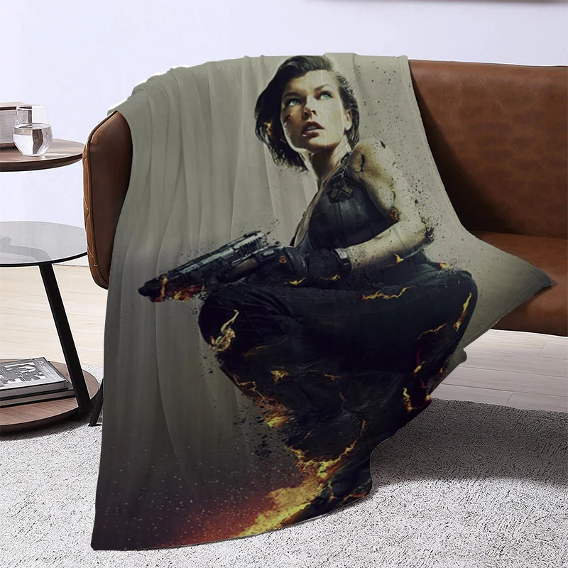 Movie R-Resident Evil Fluffy Soft Blankets for Decorative Sofa Blanket Furry Double Bed Blankets & Throws Summer Comforter Throw