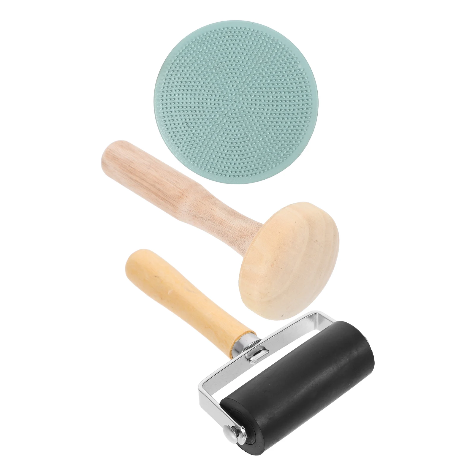 

Printmaking Tool Set 4 Treasures Study Kit Child Crafts Wood Supplies Durable Stable Versatile Artistic Use Comfortable Grip