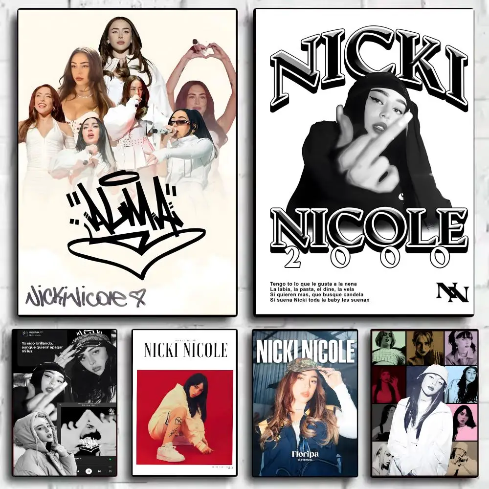 Singer N-Nicki Nicole Poster Decorative Wall Sticker Mural Photo Print for Bedroom Living Room Hallway Home Decor Gift