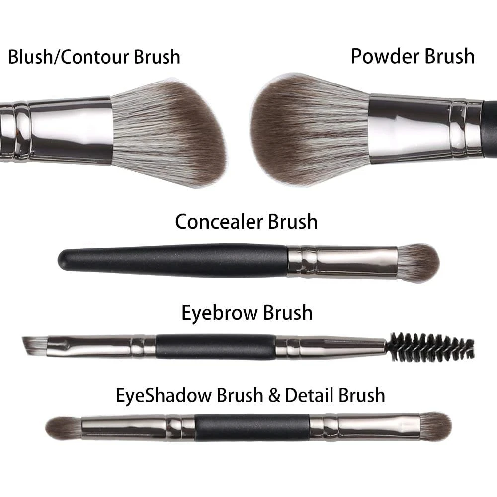 Portable Mini Makeup Brushes Set Travel Friendly Professional Makeup Brush Set For Eyes Lips And Blush Application