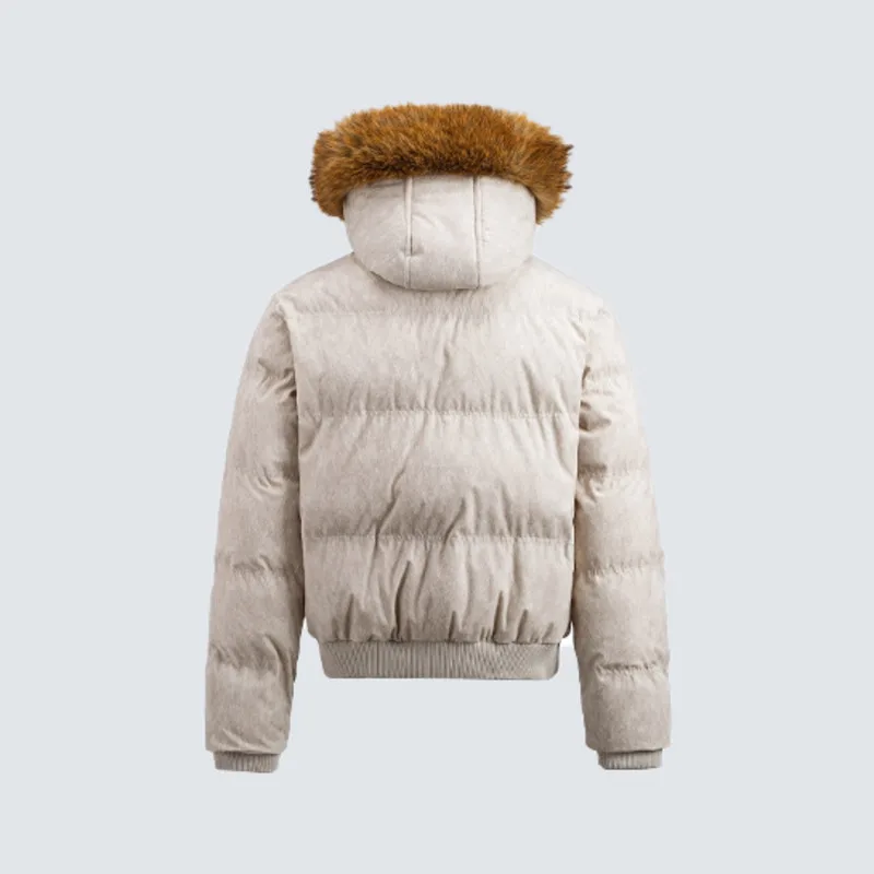 HKSH Autumn Winter New Men Tide Chic American Retro Detachable Hooded Cotton Jackets Women Double Zipper Padded Coat Y2K HK28920