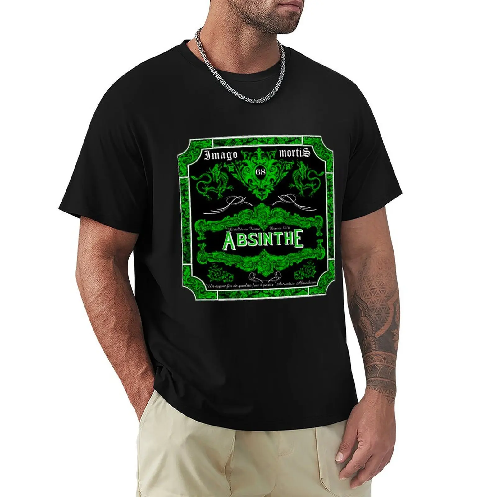 Imago Mortis Absinthe T-Shirt oversized graphic tee customs design your own summer clothes workout shirts for men