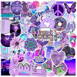 10/30/50PCS INS Purple Art Style Creative Graffiti Sticker Personalized Decoration DIY Cup Laptop Phone Bike Waterproof Decal