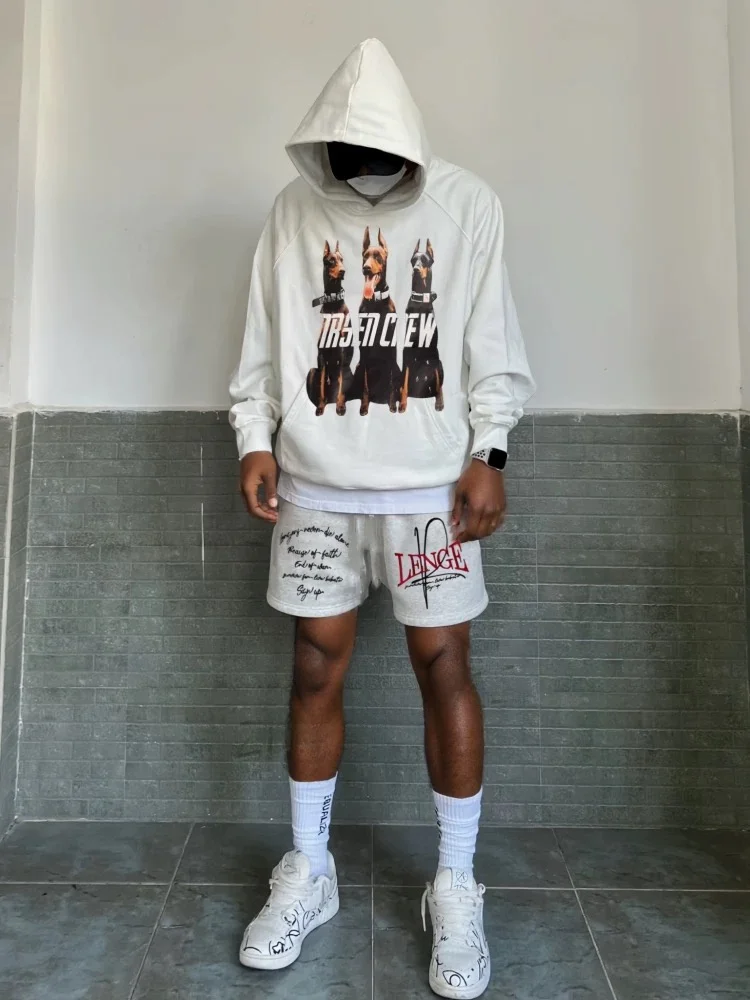 

Американские повседневные баскетбольные шорты для мужчин, летние, с вышивкой, свободного кроя, выше колена, молодежные, спортивные, до бедра