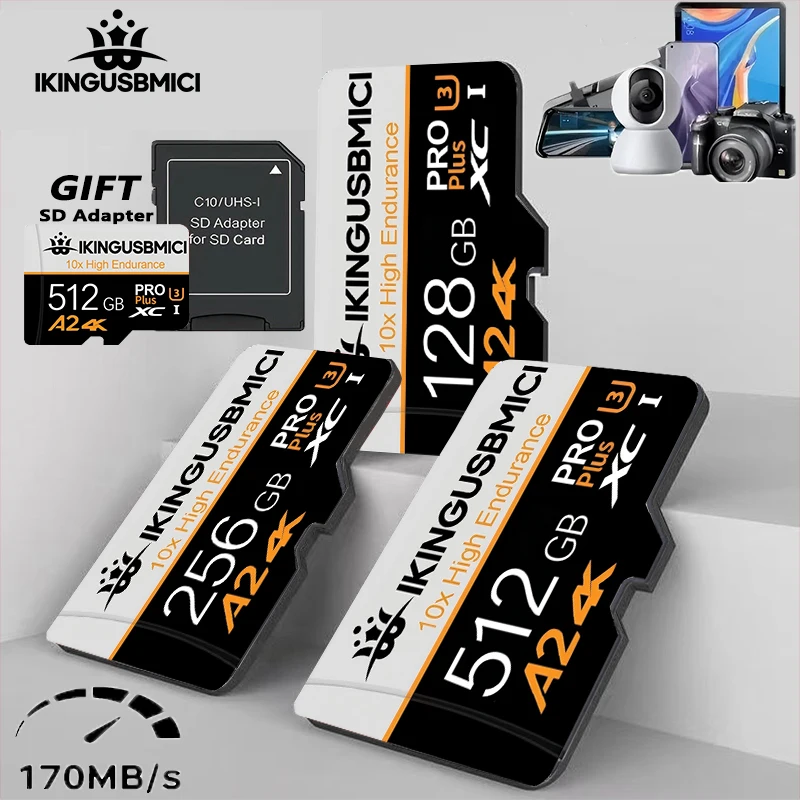New SD Cards Memory Card TF Cards Micro TF SD Card 32GB 64GB 256GB 512GB Ultra HD A1 C10 for Dash Cam Gaming Nintendo Switch