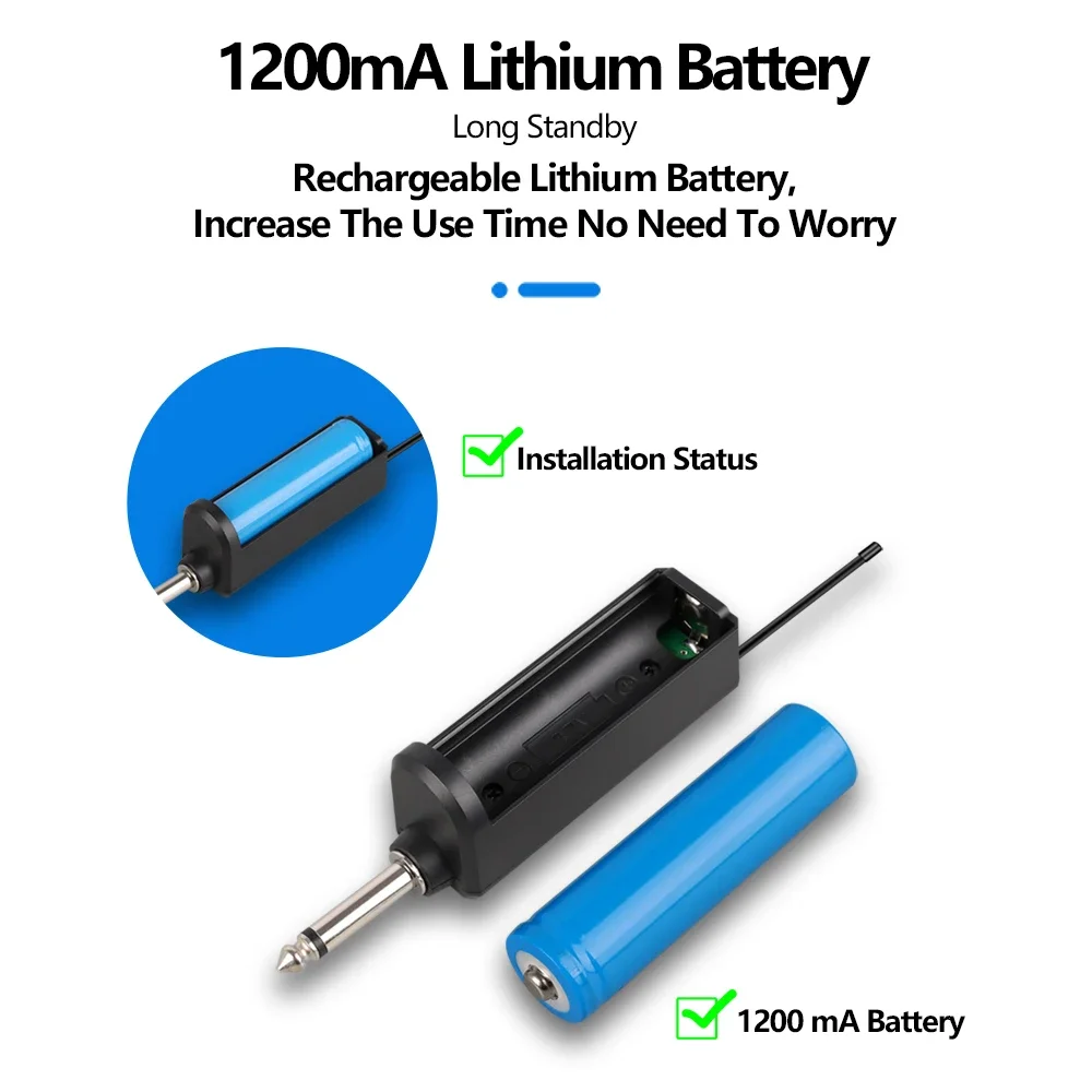 C260 MICRÓFONO INALÁMBRICO recargable, frecuencia fija, rango de 30m, VHF, dinámico de mano, para Karaoke, cantar, fiesta en casa