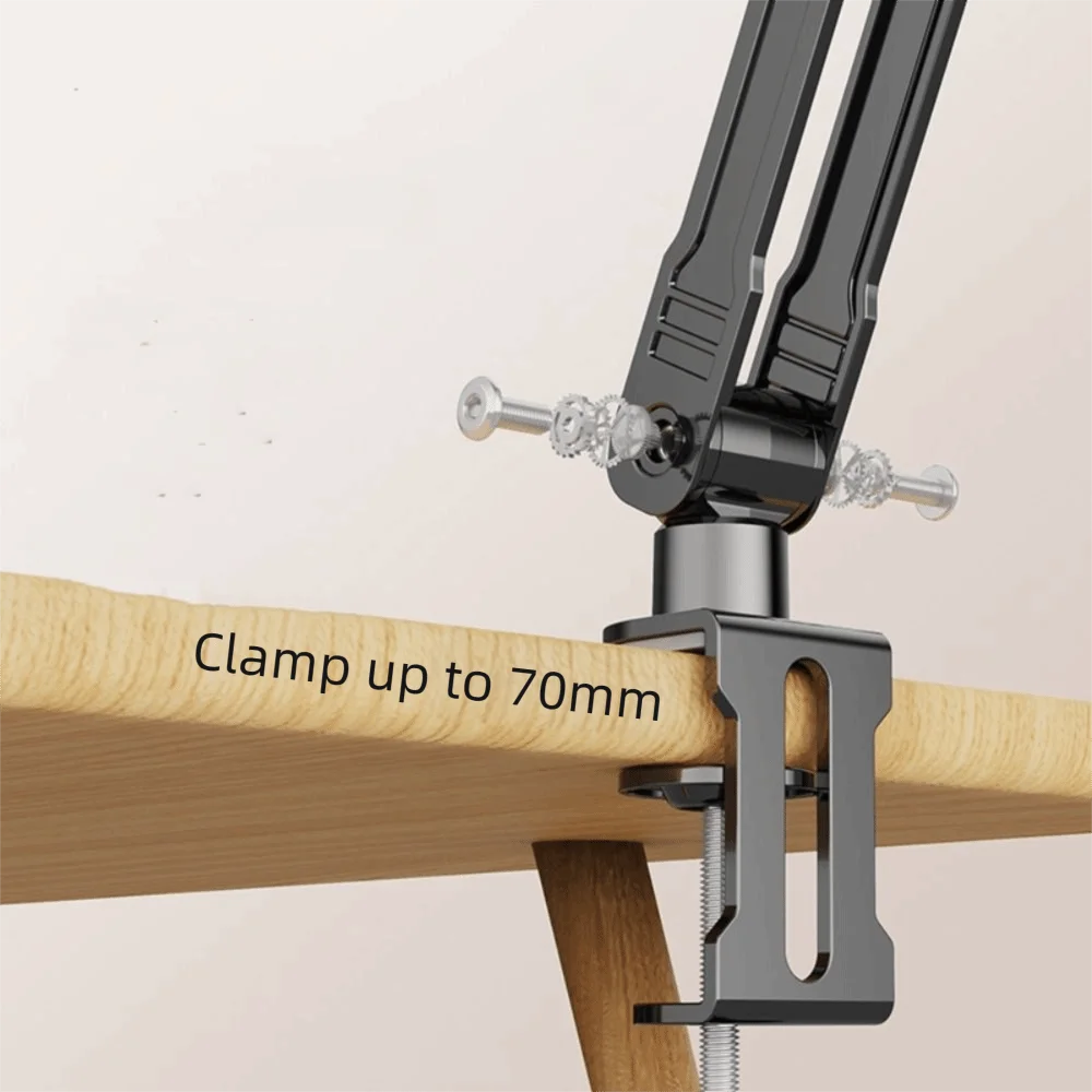 

Practical Adjustable Foldable Tablet Holder Sturdy Alloy 360 Degree Rotatable Stand Long Arm Bed Tablet Holder Office