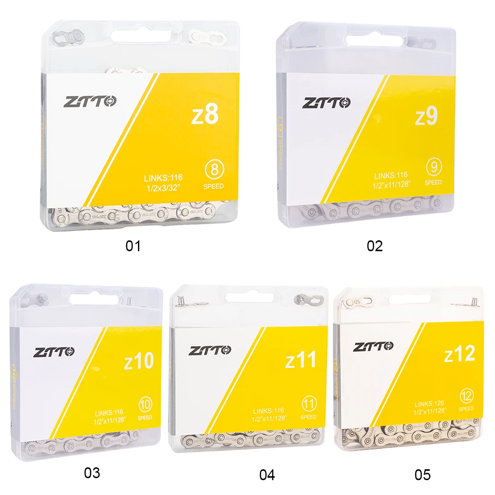 

Звеньевая цепь ZTTO 6-7-8/9/10/11/12, звено горного велосипеда, высокое качество, прочная звеньевая цепь, звено без тока