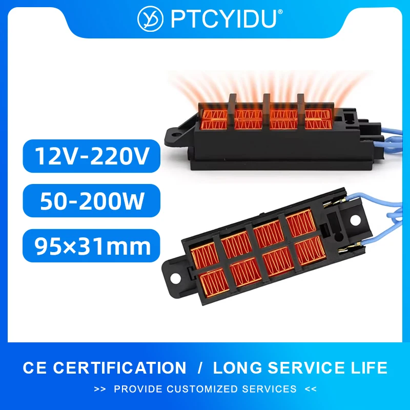 Elemento aquecedor ptc 12v ~ 220v, aquecimento automático de ar, termostático, portátil, multiuso, incubadora, aquecedores de pátio 54b2-z