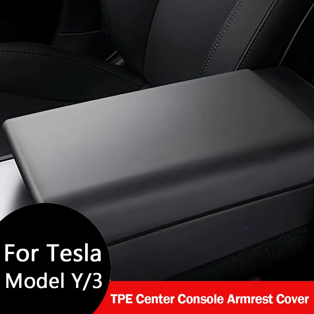 

For Tesla Model Y 2025 2026 TPE Center Console Armrest Cover Juniper/Model 3 Highland Non-Slip Arm Rest Protector Accessories