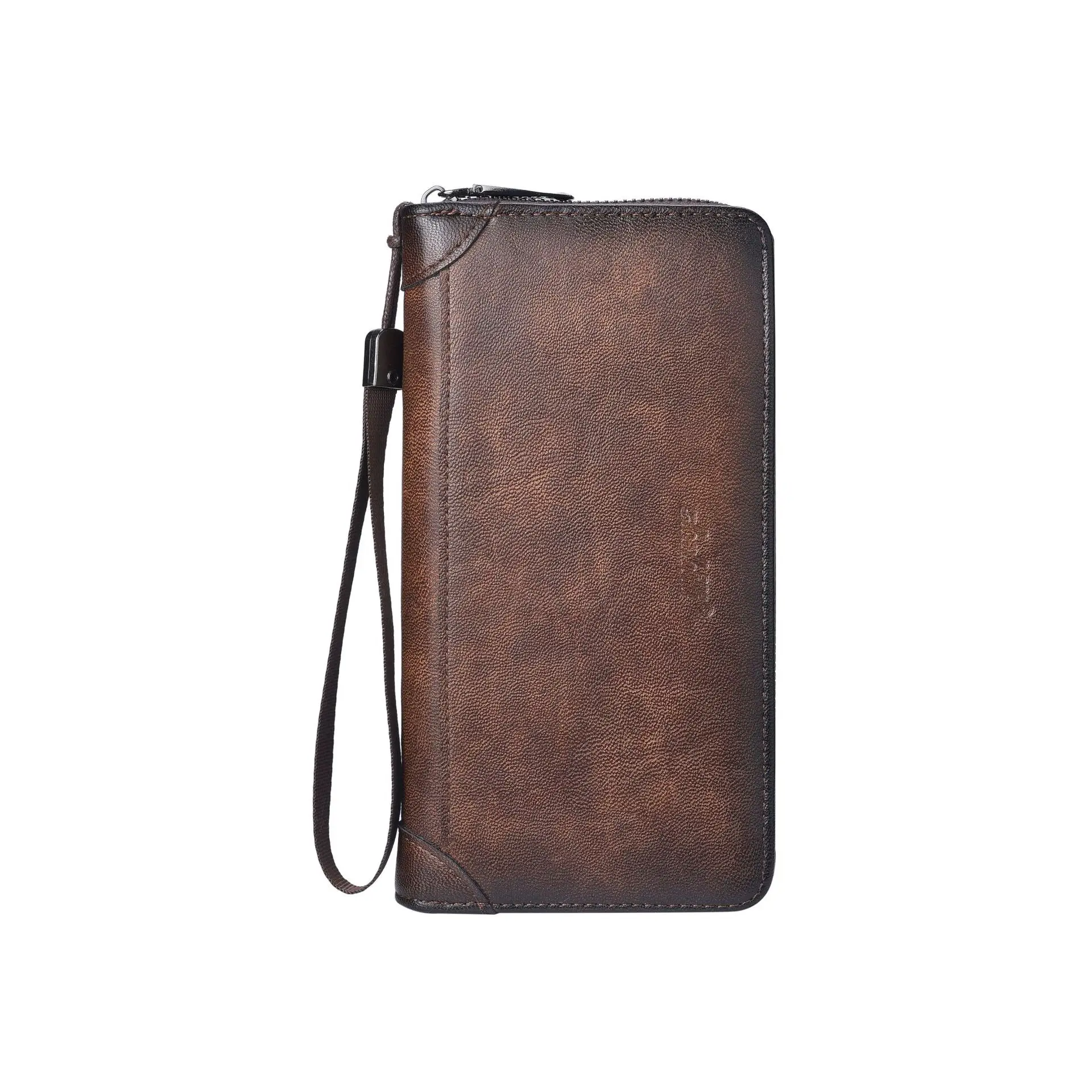 Długi Portfel na Zamek Błyskawiczny Skórzany PU RFID Portfel Unisex Kopertówka Wielofunkcyjny Portfel na Karty Kredytowe Męski