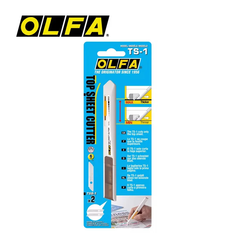 OLFA TS-1(209B) Top Sheet Cutter DIY Scrapbooking Art Knife Precision Handmade Craft Carving Knives Hobby Cutting Tools