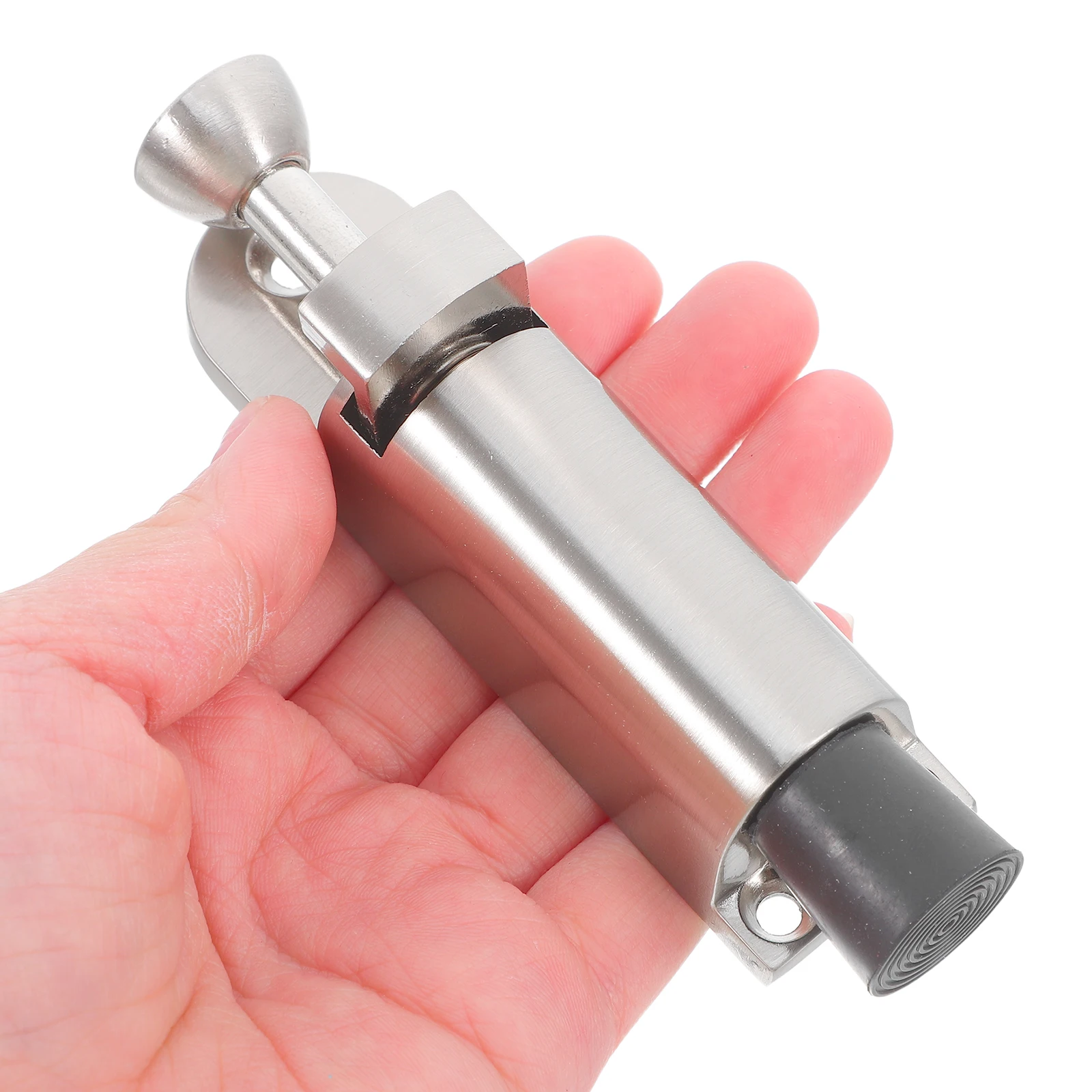 

Spring-Loaded Latch Alloy Bottom Mount Door Latch for Double Doors Heavy Duty Floor Door Stopper for Office Home