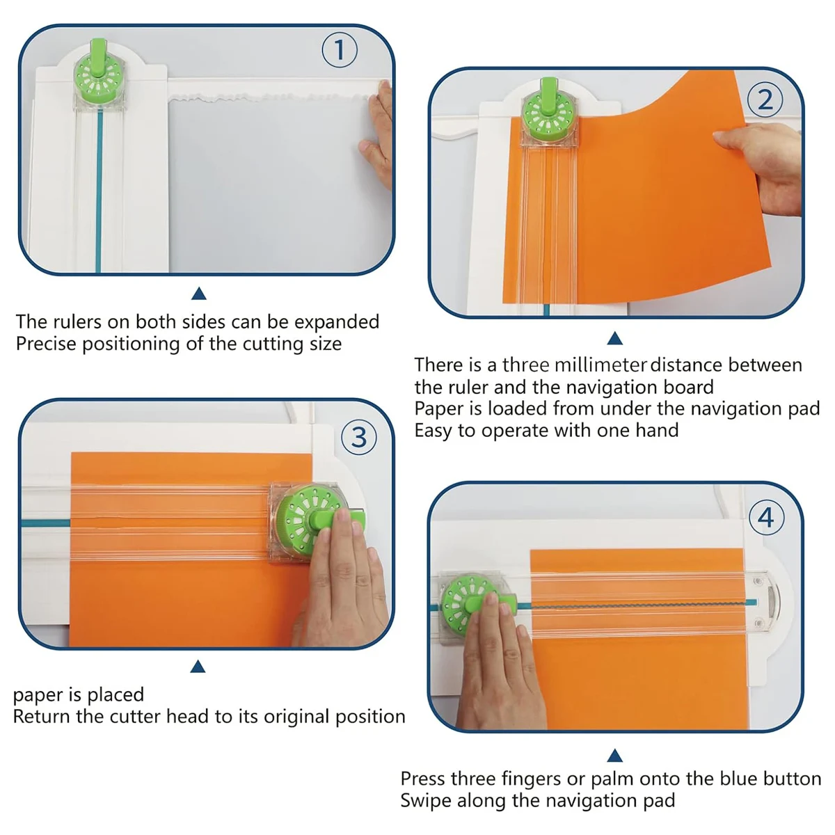 Paper Cutter Multifunctional Measuring Cutter 12 in 1 Portable Label Paper Cutter