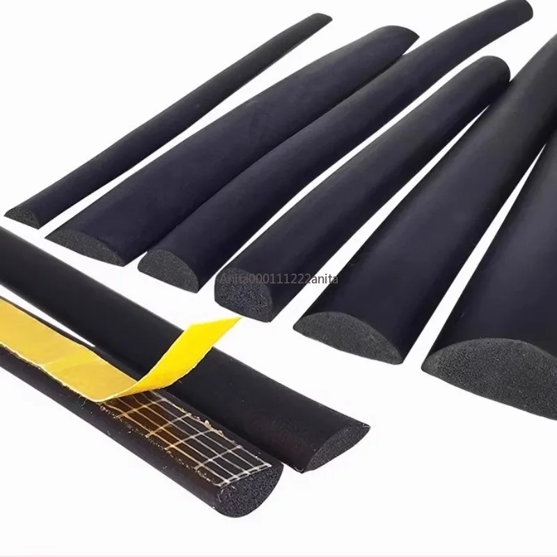 

Custom Self-Adhesive EPDM Rubber Foam Seal Strip – D-Shape Sponge Weatherstrip,UV Resistant,Waterproofing Sealing Gasket,Black