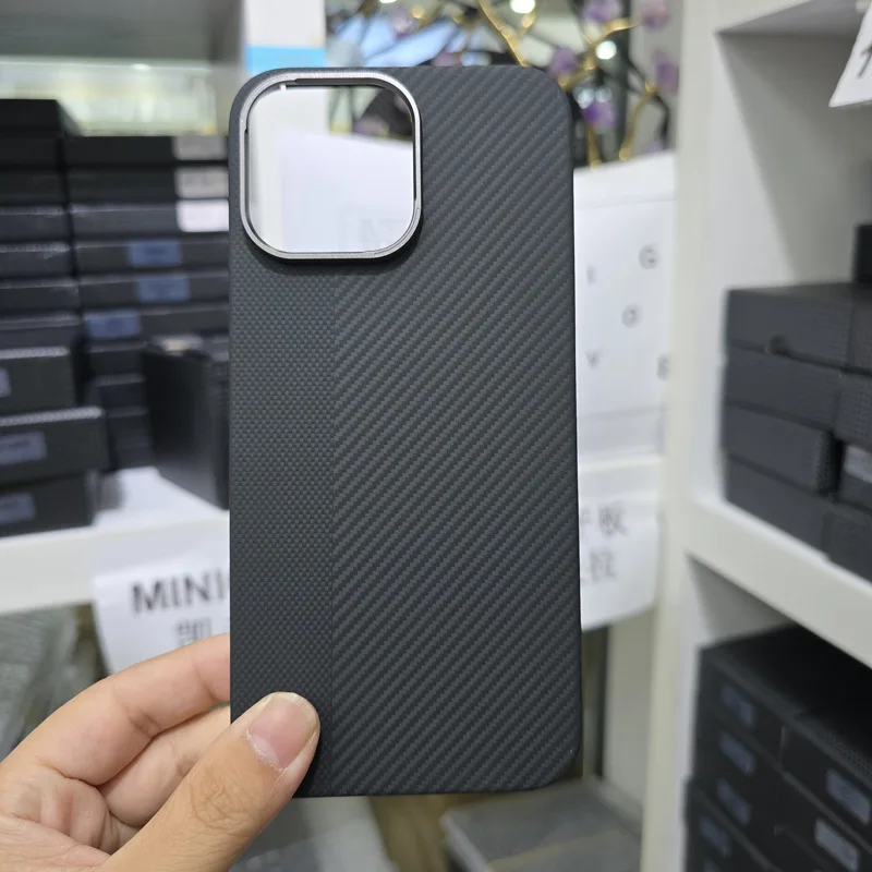 For Magsafe Magnetic for iPhone 16 Pro Max Case Real Carbon Fiber Lightweight Aramid Fiber Cover for iPhone 16 Pro Case shell