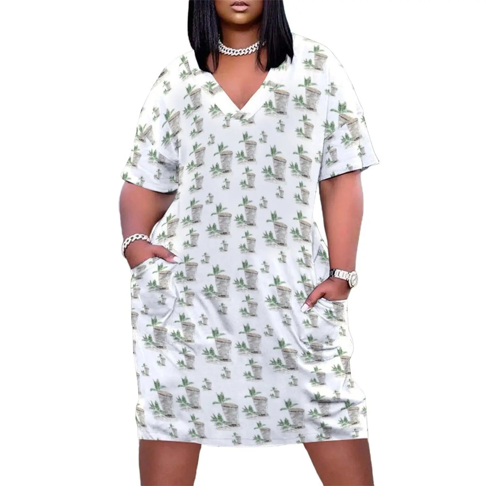 

Mint Julep Watercolor, Southern, Cocktail, Kentucky Derby Loose Pocket Dress Long veiled dresses long dresses for women