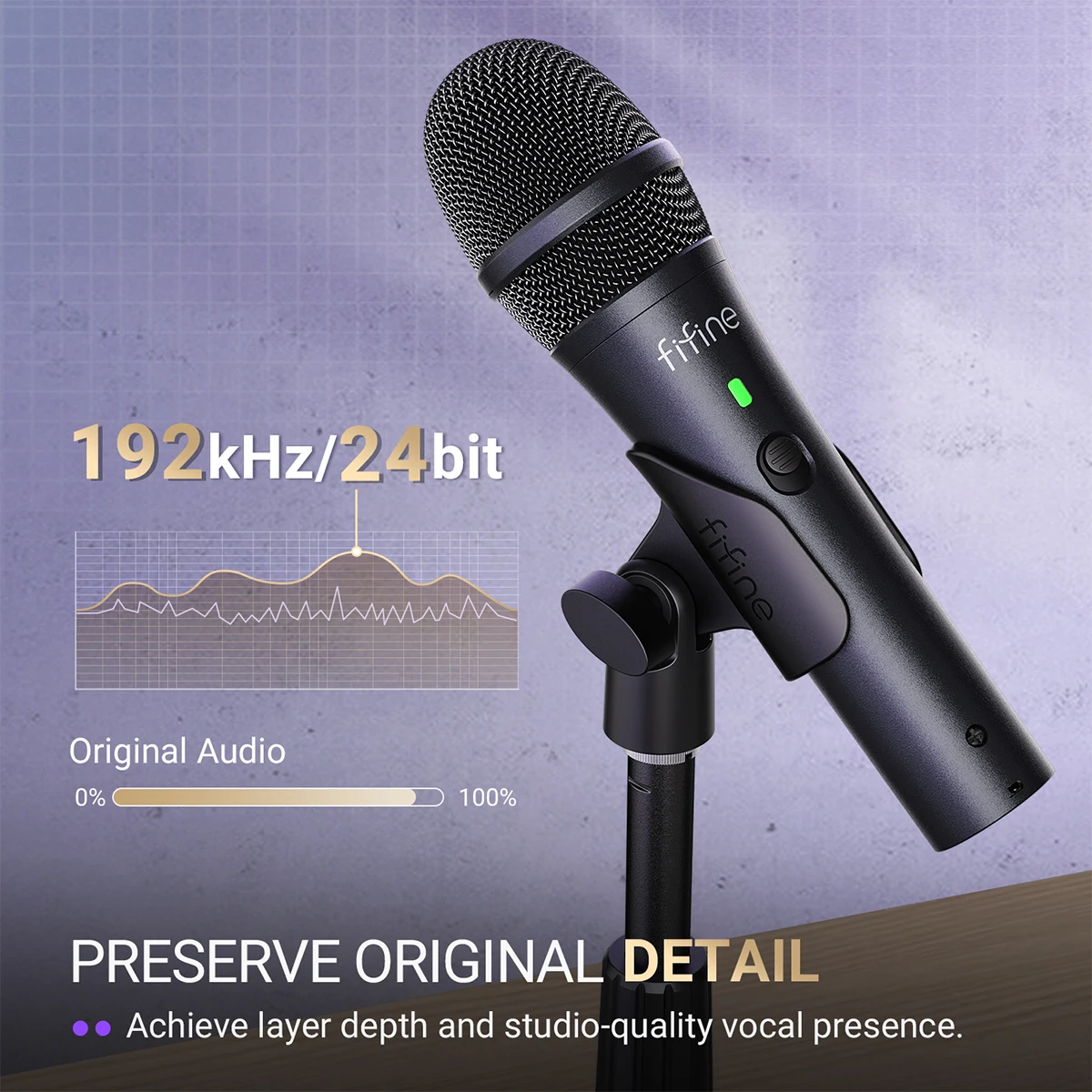 레코딩을 위한 FINE USB/XLR 동적 마이크, 스튜디오 휴대용 마이크와 데스크톱 스보보보컬/스트리밍/더핑/미팅-TANK2를 위한 스튜디오 휴대용 마이크