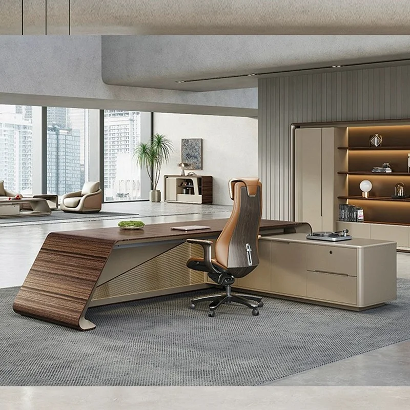 custom.Luxury Big L-Shaped Executive Office Desk Furniture Modern Office Working Desk Table Home Office