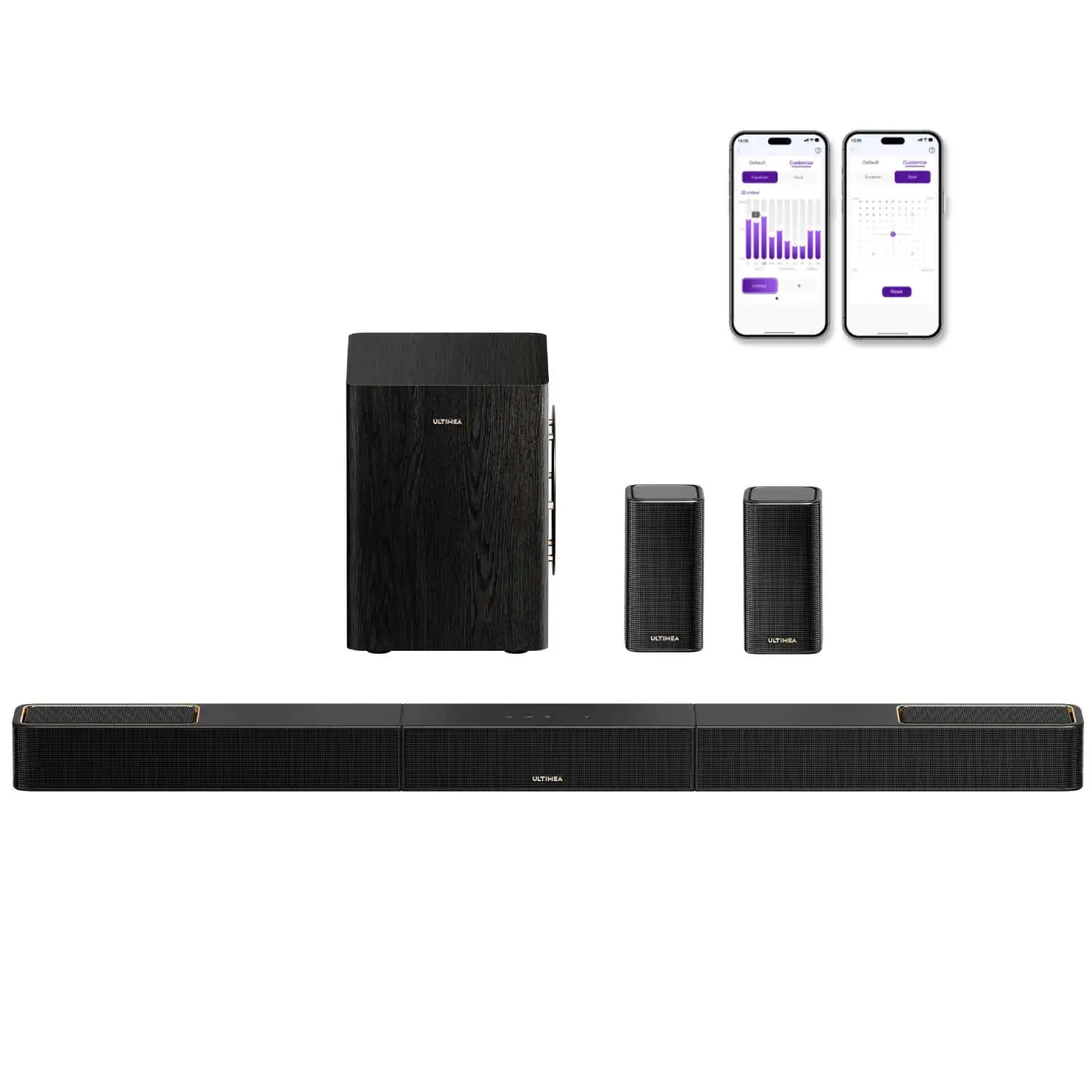 ULTIMEA, sistema de sonido inalámbrico de 530 W, 5.1.2 canales, con barra de sonido y Dolby Atmos, subwoofer inalámbrico de 6,5 pulgadas y
