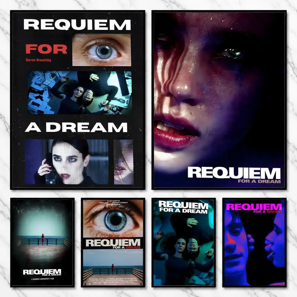 Requiem for a Dream Habit Broken Dreams Dark Drama Poster Self-Adhesive Unframed Fashion Wall Prints for Office & Home Decor