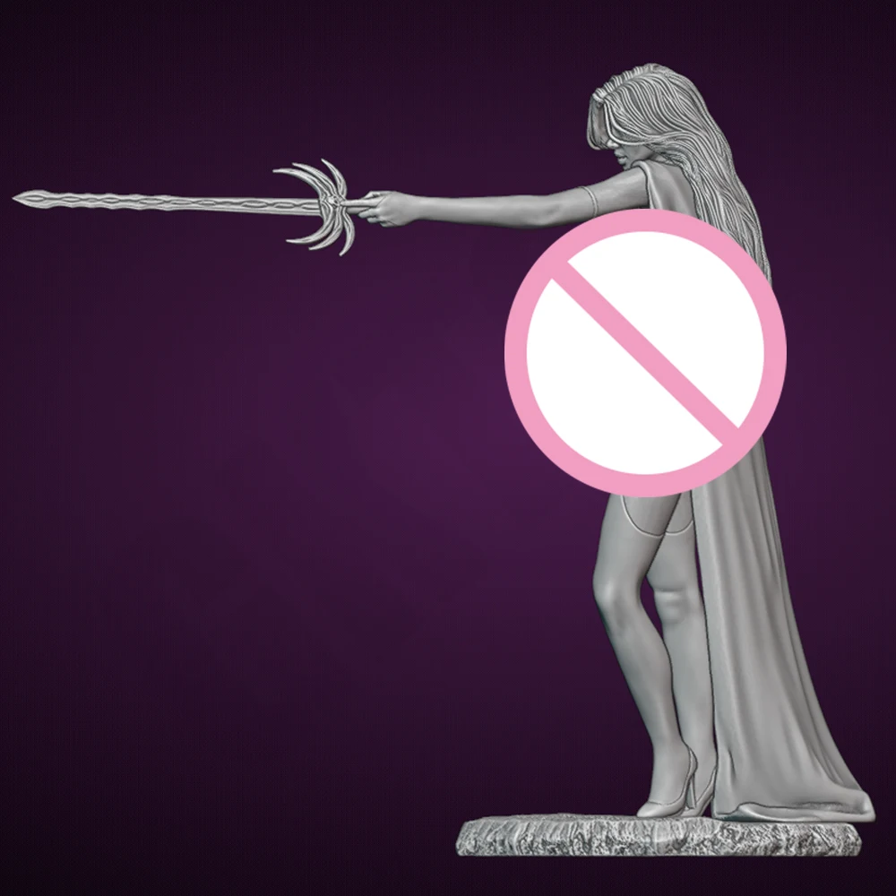 1/24 kit de modelo de impressão 3d sexy morte princesa guerreiro nsfw resina figura modelo kit diy estátua de redução em miniatura kit sem pintura brinquedo