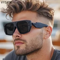 Gafas de Sol Cuadradas Steampunk Polarizadas para Hombre 2026, Marca de Lujo, Montura Grande Punk, Gafas de Sol para Conducir, Gafas de Moda para Hombre