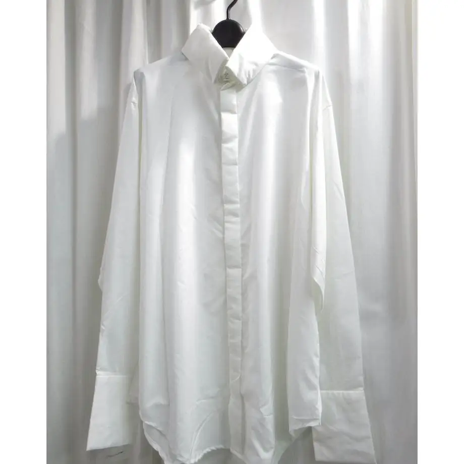 Top-yamamoto ® New Chinese-style stand-up collar silhouette shirt for women, loose, slimming, versatile and simple TOP