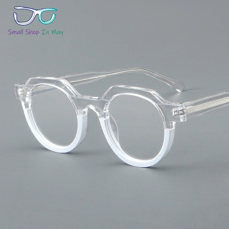 Senior sense plate retro frame fashion stitching for men and women can be matched with myopia frame presbyopia anti-blue light