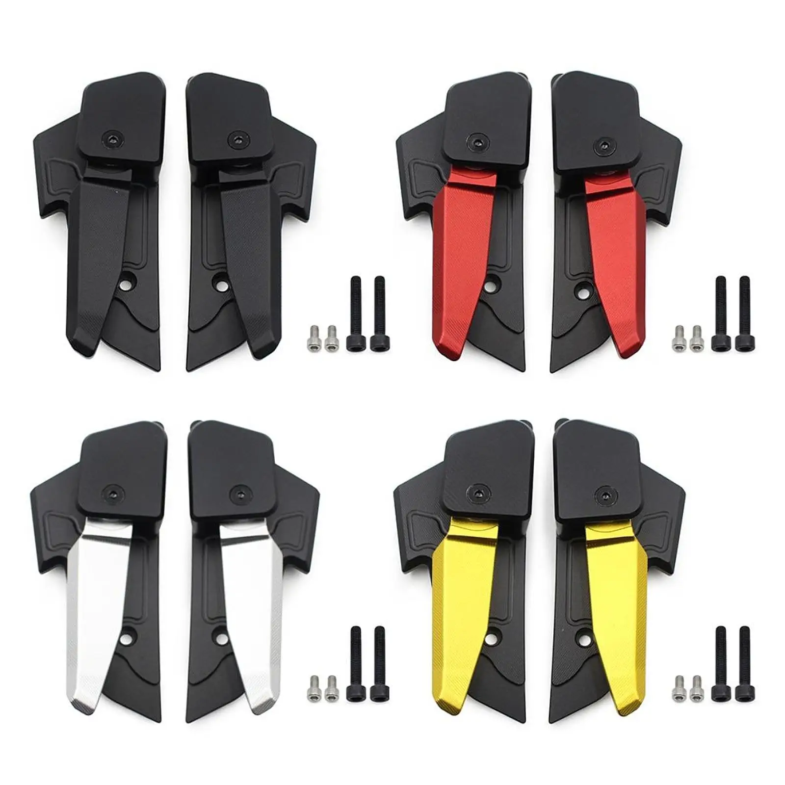 Motorcycle Foot Rest Kit High Performance Aluminum Alloy Foldable Pedal Direct Replacement for Vespa LX125 LX150 S125 S150 LT150