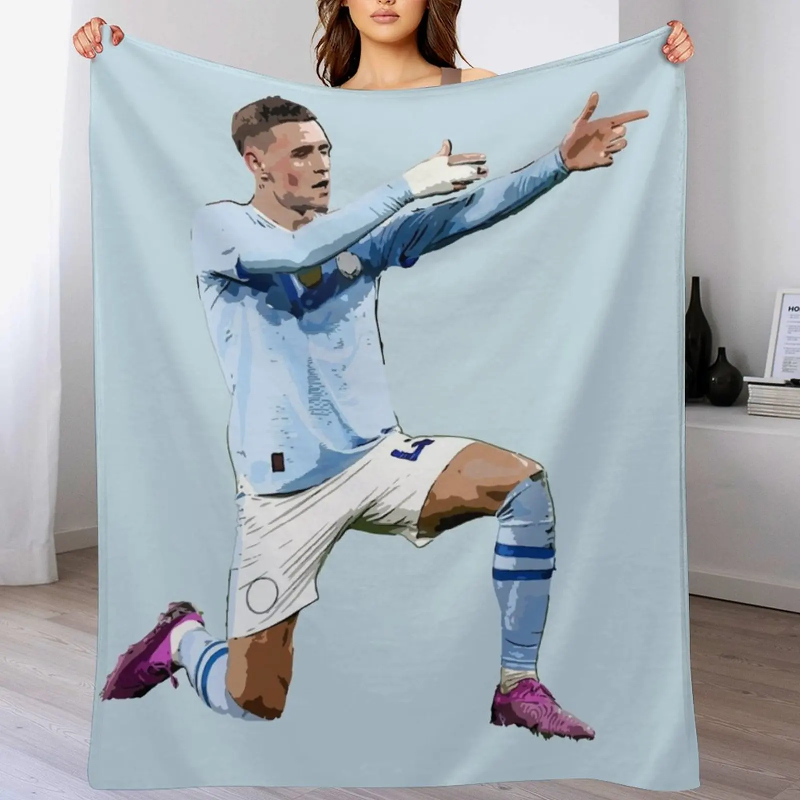 Phil Foden Throw Blanket Luxury Thicken Soft Beds Sofa Quilt Blankets