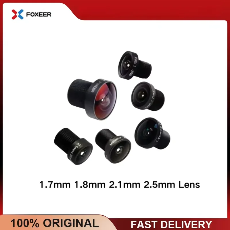 Foxeer Original Wide Angle Lens 1.7-2.5mm M8/M12 Mount Replacement for Toothless Predator Falkor FPV Camera Drone