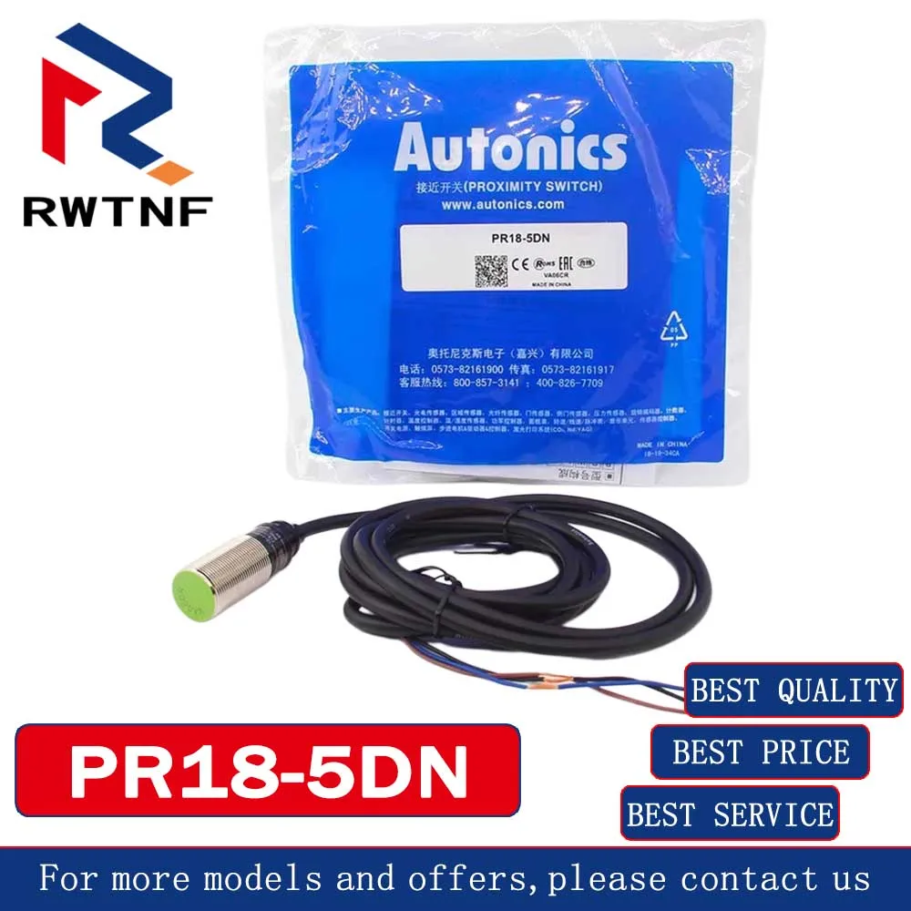Brand New Genuine PR18-5DN Autonics Proximity switch diameter M18, detection distance 5mm, NPN sensor