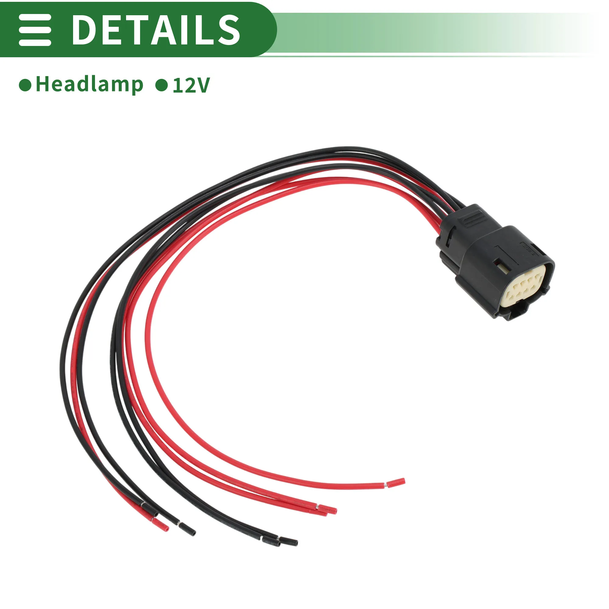 UXCELL Headlight Wiring Harness Assembly for Chevrolet Silverado 1500 Headlights Lamp Wire Harness 8Pcs Terminals 30cm 1 Set