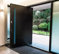 Affordable Villa Residential Door High Quality Luxury Modern Security Doors with Smart Lock Aluminium Alloy Entrance Doors 6