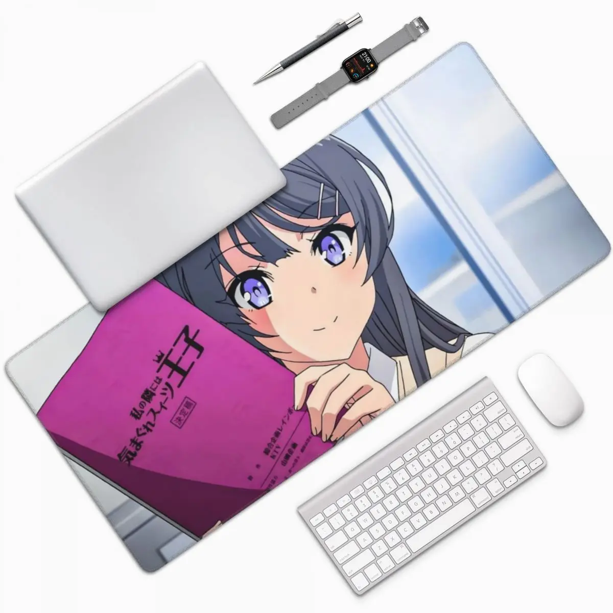 Bunny Girl Sakurajima Mai Anime Large Mouse Pad Computer Keyboard Mouse Mat PC Laptop Desk Mat Office Accessories Table Mats
