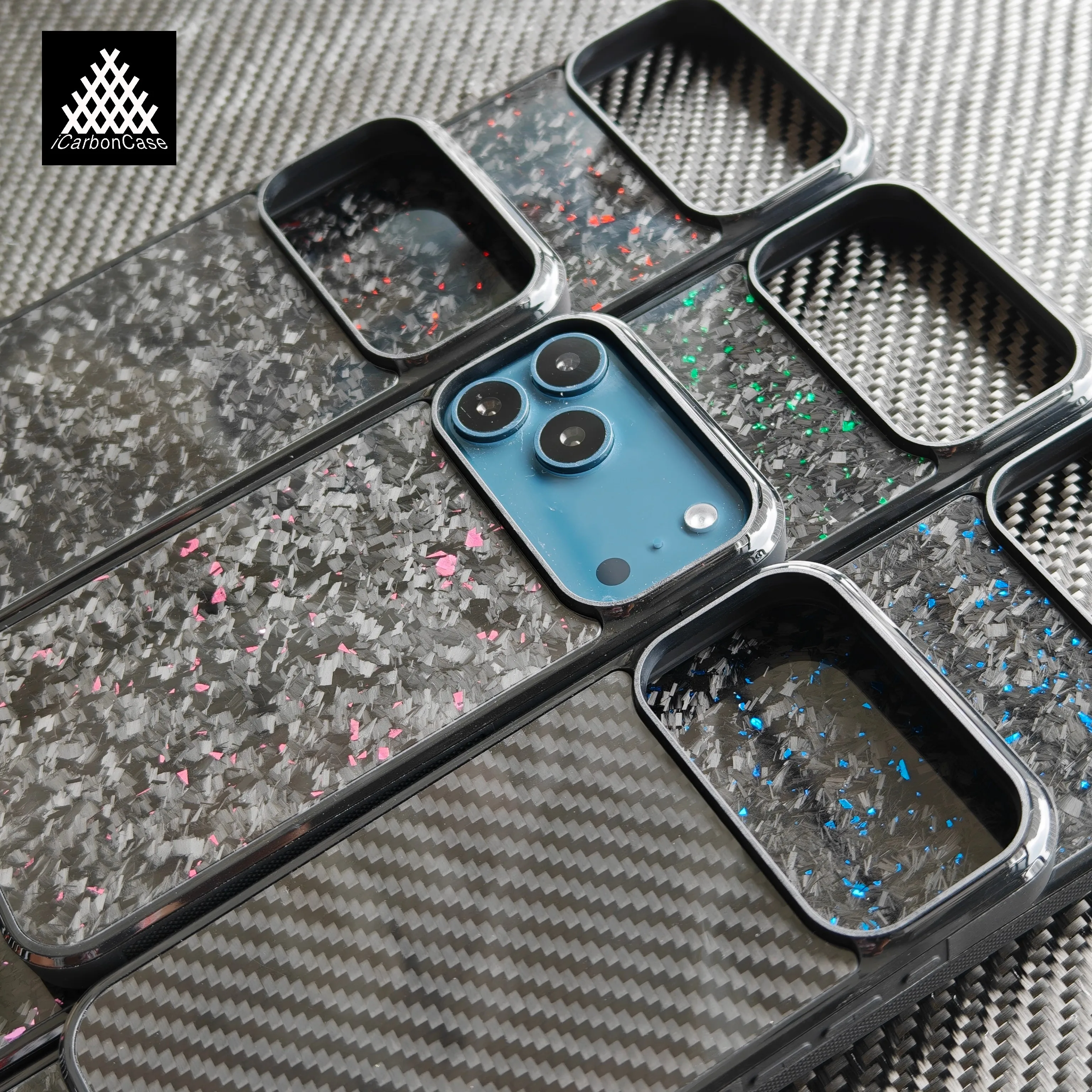 

Forgée En Fiber De Carbone Brillante, Étui Ar KUN De Chargement Sans Fil Pour IPhone 17 Air / 17Pro / 17 Pro Max, Avec MagSafe