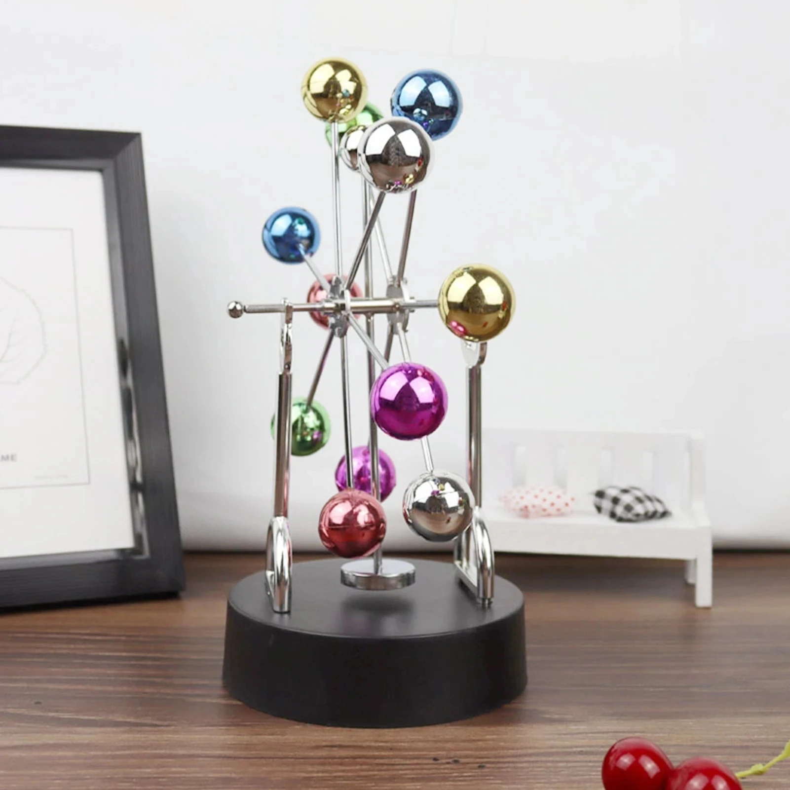 New Miniatures Ferris Wheel Perpetual Motion Newton Pendulum Eternal Celestial Model Newton Cradle Magnetic Ornaments Home Decor