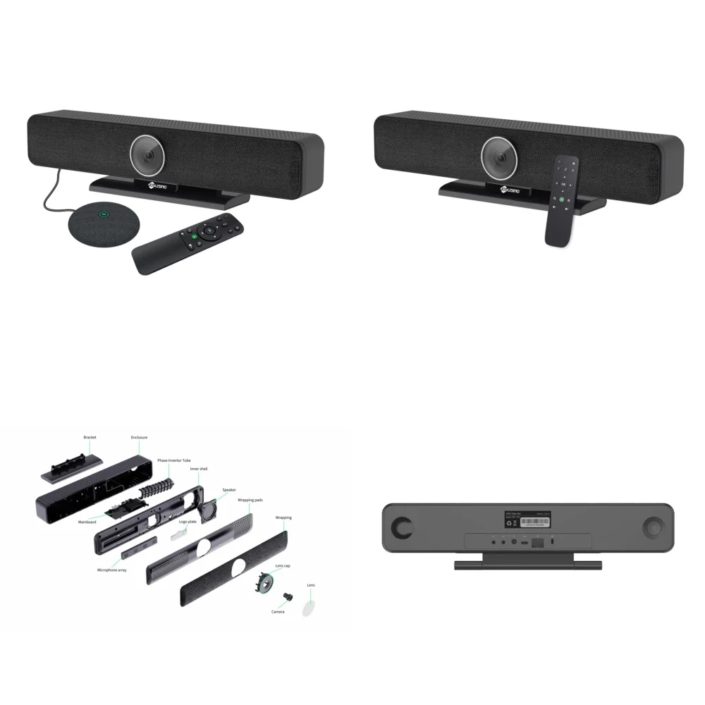 VB500 for 4K Video Bar with AI Face Tracking 5M Microphone Array Hi Fi Speaker for Video Collaboration Zoom Teams Google Meet