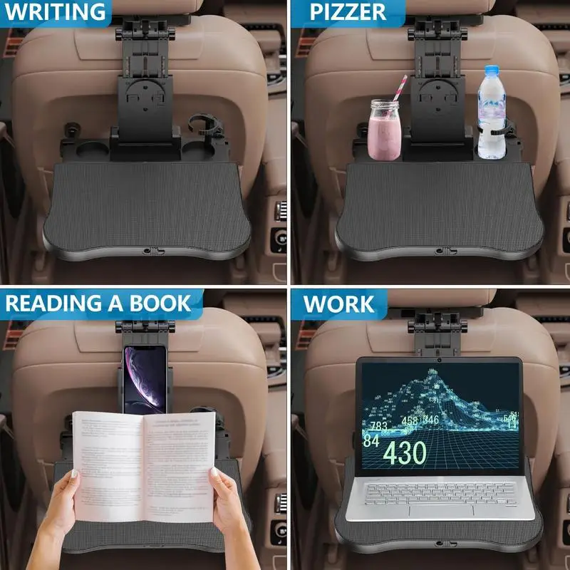 Car Seat Tray Table Multifunctional Car Backseat Laptop Desk Carseat Table With Tablet Holder And Cup Holder Car Seat Table Tray