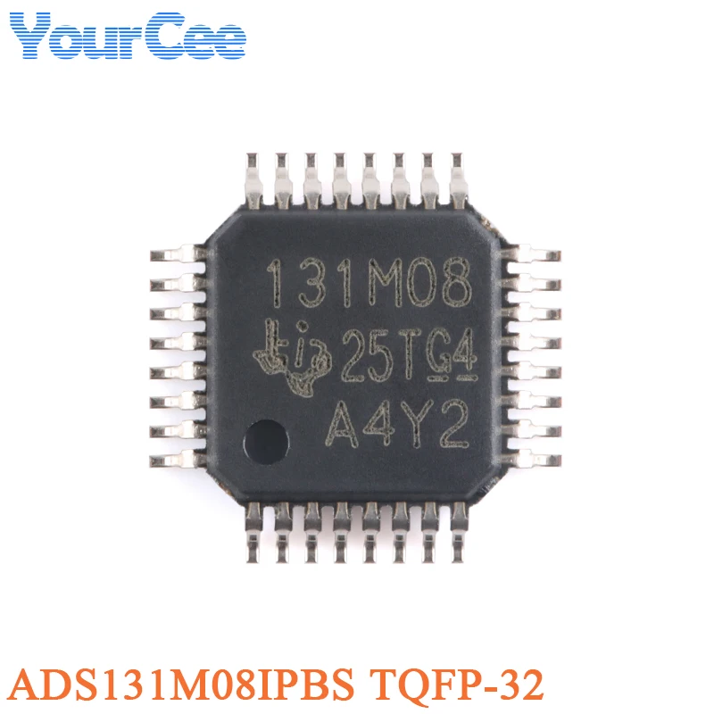 5pcs/1pc ADS131M08IPBS TQFP-32 131M08 24-bit 32kSPS 8-Channel Synchronous Sampling Δ-Σ ADC